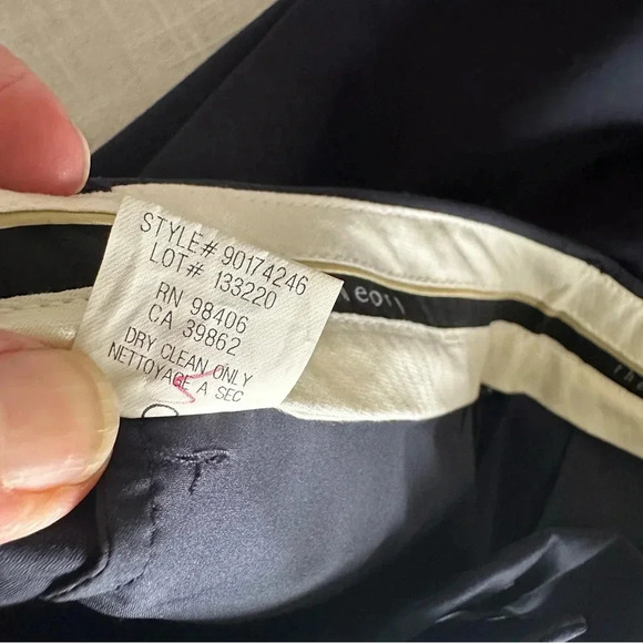 Theory Pants Womens Small Low Rise Boot Cut Navy Capsule Minimalist Office - Picture 4 of 13